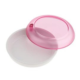 Esquirla Travel Essentials Organizer - Compact Storage Case for Retainers and Mouth Guards, White Pink, as described