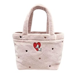 Marimo Craft SPCQ-434 Tote Bag, Boa Heart Snoopy (W x H x D): 11.8 x 8.3 x 4.3 inches (300 x 210 x 110 mm)