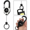 49ers Key Back Reel with Carabiner, Reel Keychain, Strong Pin-on