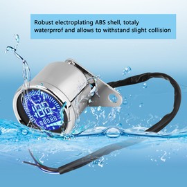 Digital LCD Speedometer, Clear HD LED Display, Waterproof Housing, Universal Fit with 12V Power Supply for Motorcycles