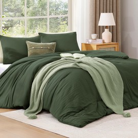 WRENSONGE Queen Comforter Set - 3 Pieces Prewashed Deep Forest Comforter Soft Lightweight for All Seasons,Down Alternative Comforters Queen Size with 2 Pillow Shams