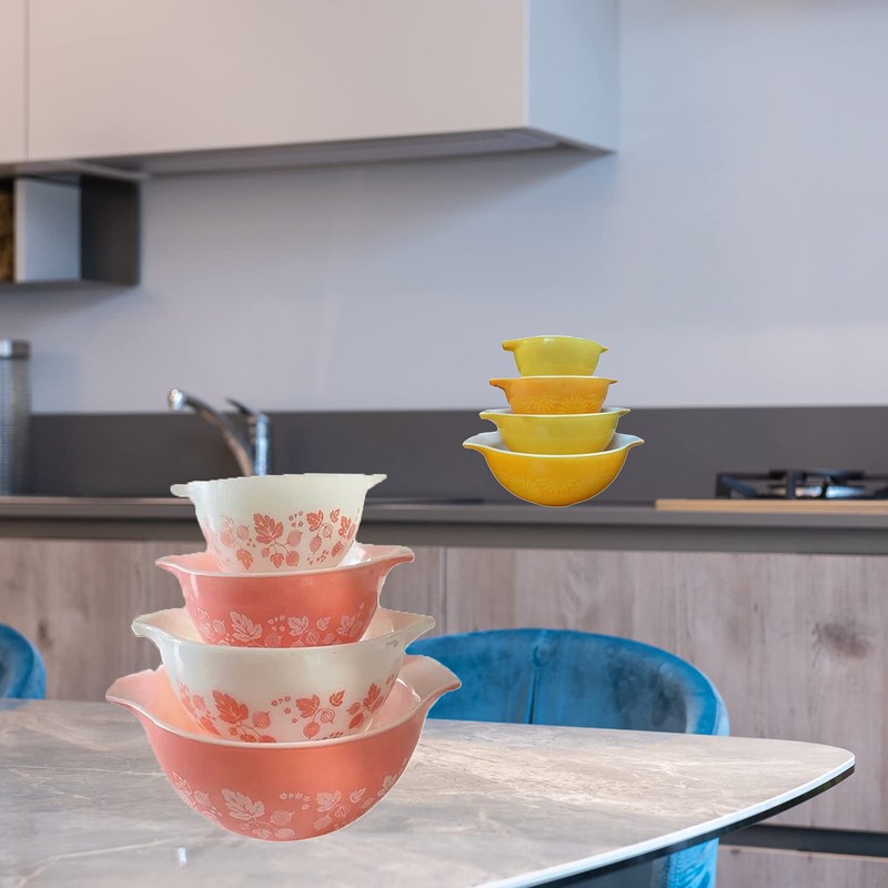 4pcs Display Stands for Pyrex Mixed Cinderella Bowls, Stacker Stacking