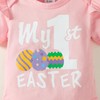 SUNNY PIGGY Baby Girl Easter Outfits Infant Clothes Short Sleeve