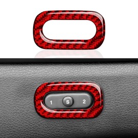 BRMYL Car Glove Box Cover Trim Decals for 2011-2020 Dodge Durango Accessories Carbon Fiber Interior Stickers, Red