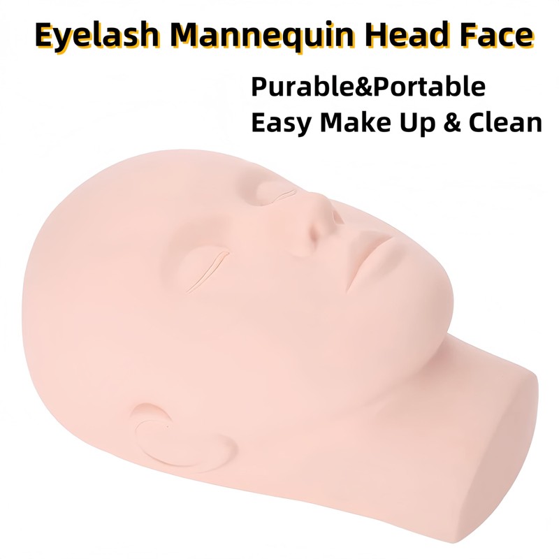 Eyelash Extension Mannequin Head Cosmetology Mannequin Head For Makeup Soft