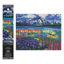 DIAMOND ART BY LEISURE ARTS Mountain Field, 20"x16", Advanced Diamond Painting Kits for Adults, Diamond Art for Adults, Diamond Art Kit, Diamond Art Painting