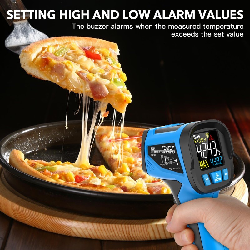 Infrared Thermometer Temperature Gun - TEMIRUP Non-Contact Digital Laser Thermometer