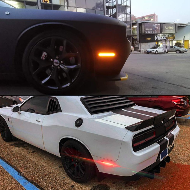 ADIIL Smoked Lens Led Side Marker Light for 2015-2020 Dodge