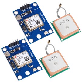 YELUFT 2pcs GY-NEO6MV2 NEO-6M GPS Module Flight Control Module Support 3.3V-5V Power Supply with Ceramic Antenna for Arduino STM32 Raspberry Pi ESP32