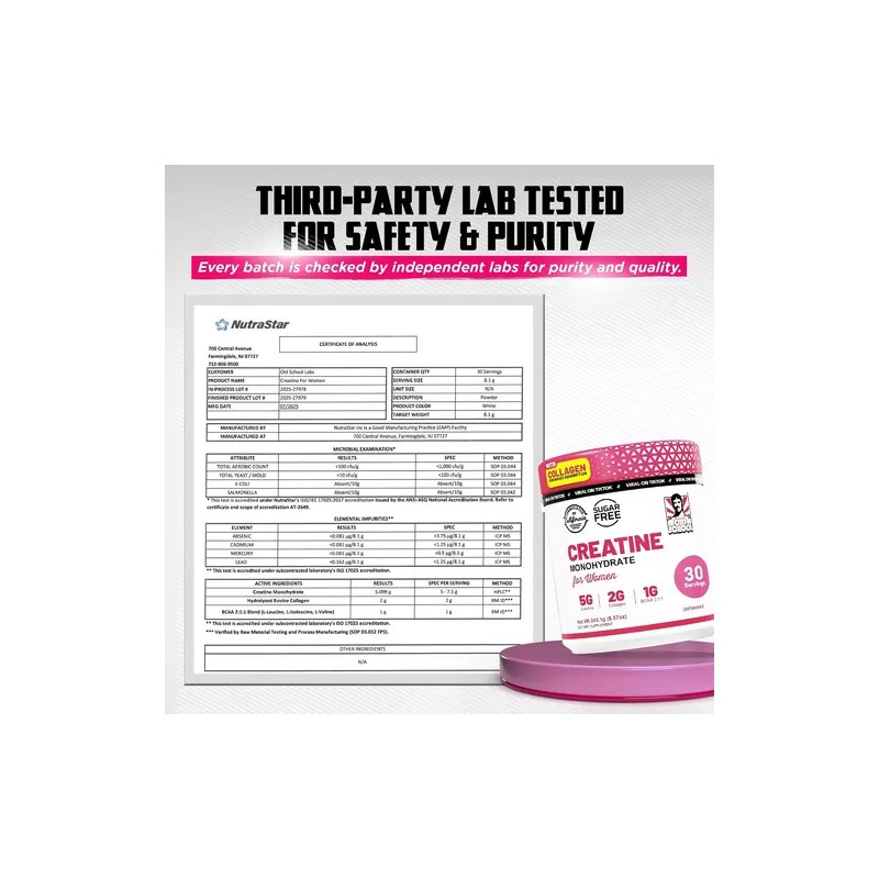 2 Old School Creatine For Women 2in1 Collagen Original Viral