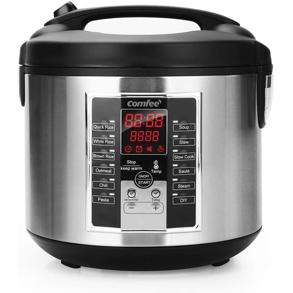 COMFEE' Rice Cooker, Slow Cooker, Steamer, Stewpot, SautÃ© All in One (12 Digital Cooking Programs) Multi Cooker (5.2Qt ) Large Capacity. 24 Hours Preset & Instant Keep Warm