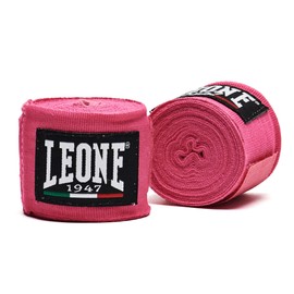 LEONE AB705/35PK Boxing Bandage, HAND WRAPS, Telescopic Type, Velcro Closure, Normal Size, 11.8 ft (3.5 m), Pink