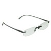 proSPORT Reading Glasses +3.25 Gray Frame Rimless Full Lens Reader