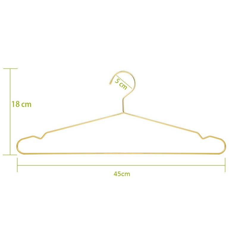 17.7" Strong Metal Wire Clothes Hangers, Coat Hanger, Standard Suit