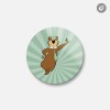 Unbranded Yogi Bear Cartoon | 4'' X 4'' Round Decorative
