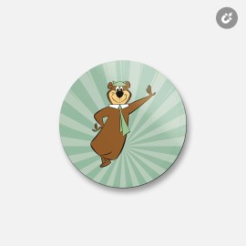 Unbranded Yogi Bear Cartoon | 4'' X 4'' Round Decorative Magnet