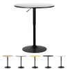 Athena Collection Modern Bar Table Round Top Height Adjustable, Tall