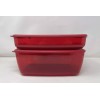 Tupperware Rock N Serve Rectangular Microwave Set of 2 6Cup