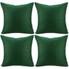 4-Pack Cotton Comfortable Solid Decorative Throw Pillow Case Square Cushion