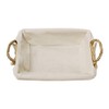 JVL Rectangular willow wicker lined bread basket 28 x 21