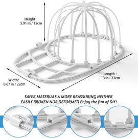 Hat Washers Cap Washers for Washing Machine, Hat Cleaning Shaper Protector Fit for Adult and Kid's Baseball Caps, White