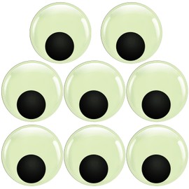 TOAOB 8pcs Luminous Large Googly Wiggle Eyes with Self Adhesive 4 Inch Giant Glow in The Dark Wiggle Eyes for DIY Crafts Scrapbooking Decoration
