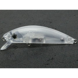 wLure 10 Blank Unpainted Minnow Jerkbait Slow Floating Tight Wobble Fishing Lures with Free Eyes UPM219
