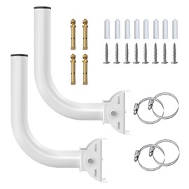 Universal Wireless Bridge Bracket Mount, Wireless Bridge Mount Outdoor AP Mounts J Pole Mount Bracket for Antennas, Point to Point Wireless Bridge, 2-Pack