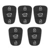 Keypad 5 Pcs Replacement Remote Control Car Key Rubber 3