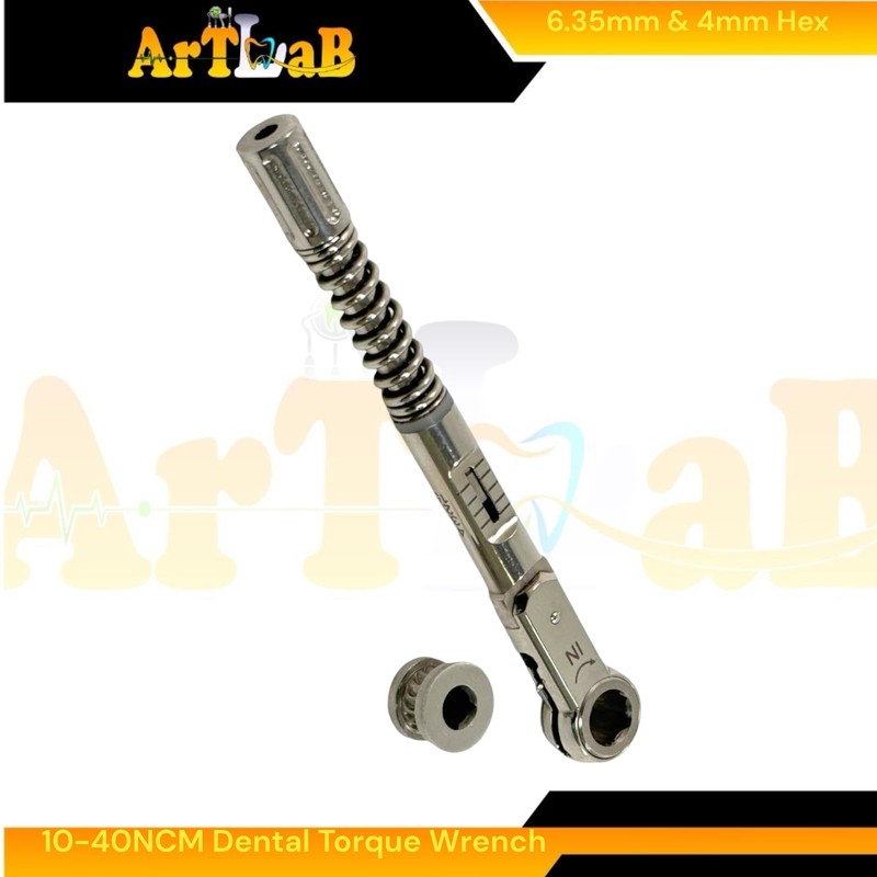 Universal Torque Wrench with Hex Bit 4mm + 6.35mm Implant
