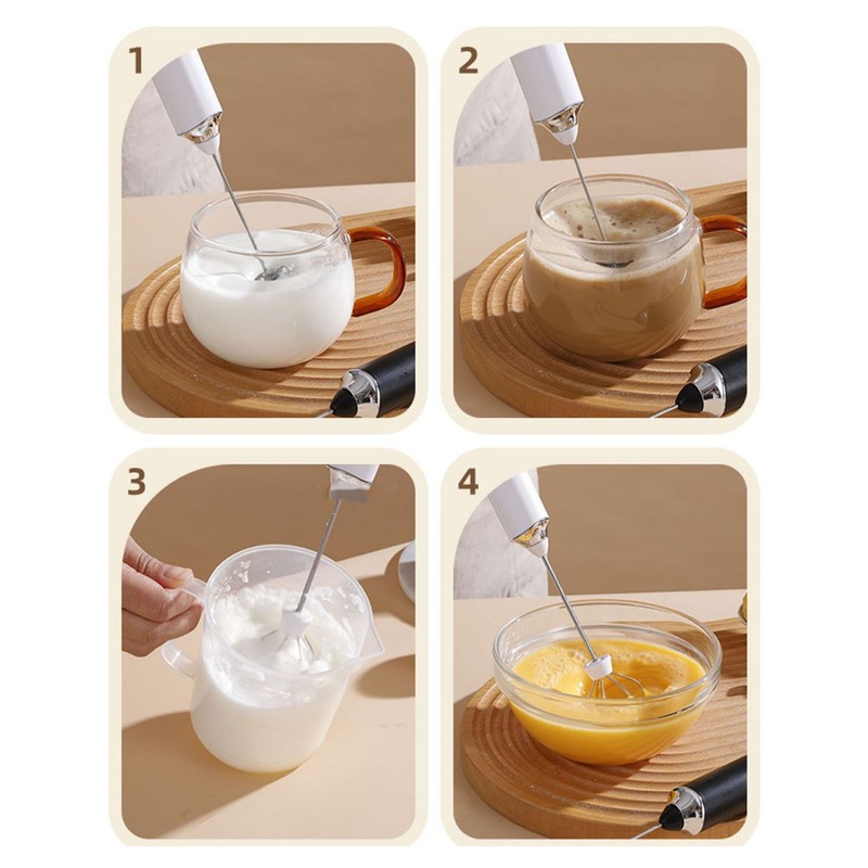 Electric Egg Frother Multifunctional Cordless Handheld Milk Frother for Household