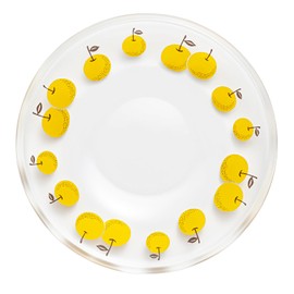 ADERIA 6822 Retro Plate 120 Pear, Made in Japan, Glass, Plate, Cute, Bowl, Present, Gift, Dessert