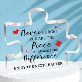 HULALA Leaving Gifts For Colleagues Women Men Retirement Gifts For Women Men Thank You Appreciation Gifts For Teacher Mentor Nurse Puzzle Plaque Present