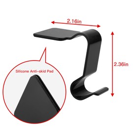 Christmas Stocking Holders for Mantel Set of 4, No-Slip Christmas Stocking Clips Stocking Hanger Hooks For Christmas Decorations, Lightweight Stocking Holders Clip For Fireplace Counter Window (Black)