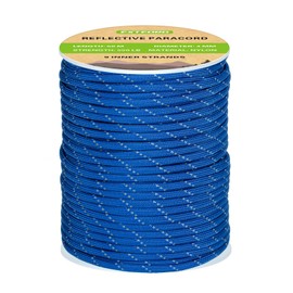 EXTEDRG Reflective Rope 50 Meters Reflective Paracord Rope 4mm for Garden Outdoors Camping Survival Cord (Dark Blue)