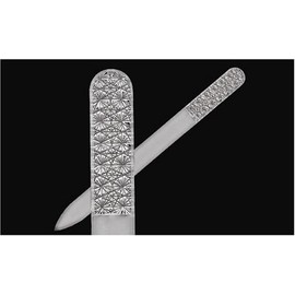 Brajek PK01 Glass Nail File, 5.5 inches (140 mm), Double Sided Type, Bohemia Cut