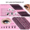 240 Pcs DIY Lash Extension Kit D Curl Cluster Lashes