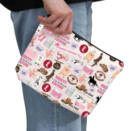 PYOUL Romance Love Gift Cowboy Romance Makeup Bag Bookish Cosmetic Bag Romance Novel Fan Gift (Cowboy Romance Bag)