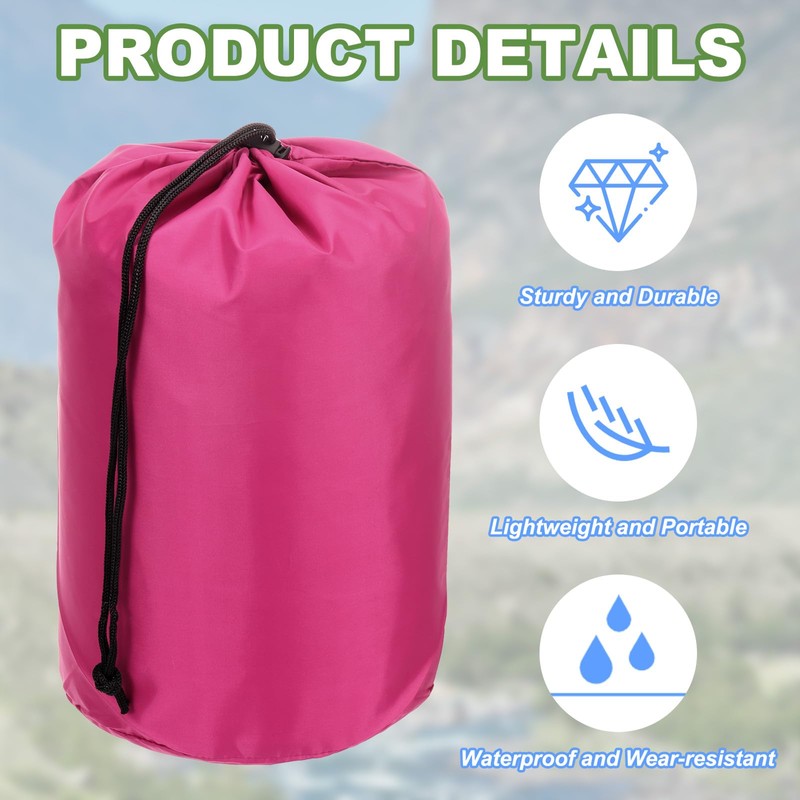 PATIKIL Stuff Sack, 5 x 10 Inch Waterproof Bag Rose