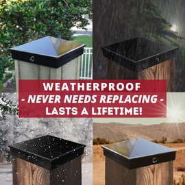 WeatherPRO 4x4 Post Caps Unfinished Aluminum (Fits 3.5” x 3.5” Wood Posts), Decorative Raw Cast Metal, Fence, Mailbox, Dock and Deck Post Topper, 10-Pack, Sold by U.S. Company