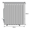 Extra Wide Shower Curtain, 300 x 200 cm, Textile Fabric,