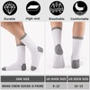 COOVAN Mens Crew Socks Full Cushioned Athletic Heavy Duty Work