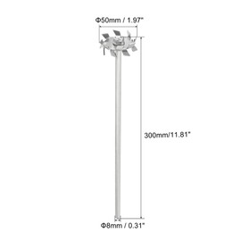 sourcing map 304 Stainless Steel Stirring Rod 11.81 Inch Dispersing Device 1.97 Inch Disc for Laboratory Industry