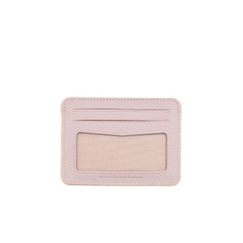 grande 3607 Genuine Leather Card Holder for Women and Men Slim Minimalist Small Snap Wallet (Pale Pink)