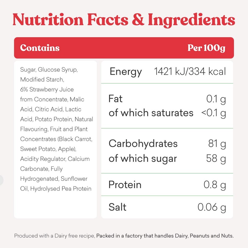 Candy Kittens Wild Strawberry Gourmet Sweets 108g