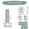 GOHODOMINO M6×35mm Socket Head Cap Screws, Nuts, Flat Washers, 20Pcs,