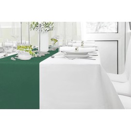 MODERNO Fleece Table Runner Dark Green, Table Runner Dark Green, Modern Table Runner, Outdoor Table Decoration, Party Decoration for Birthday, Wedding, Festive Decoration, 30 cm x 25 m