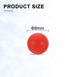 sourcing map 100pcs PP Plastic Bearing Balls 8mm Solid Plastic Balls, Precision Bearing Ball, Red