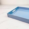 Umisriro Light Blue Decorative Tray, Rectangular Large Serving Tray with