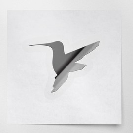 Transparent Decal Stickers of Hummingbird Flying Silhouette (Metallic Silver) Premium Waterproof Vinyl Decal Stickers for Laptop Phone Accessory Helmet Car Window Mug Tuber Cup NVCSKUS506670SI090622